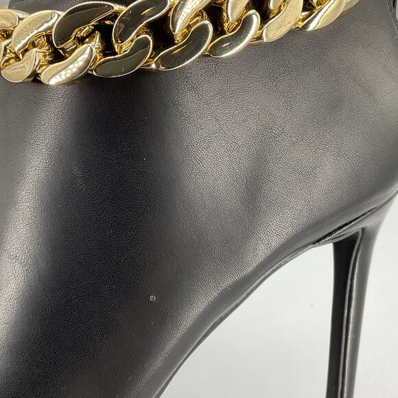 NEW I.N.C. Women’s Radeyah Pointed Toe Chain Booties Black Size 10M - Picture 7 of 11